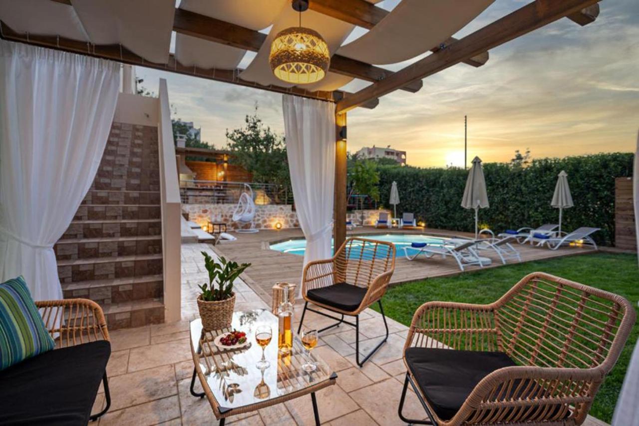 Villa Ellovos With Private Pool Rethymno Esterno foto